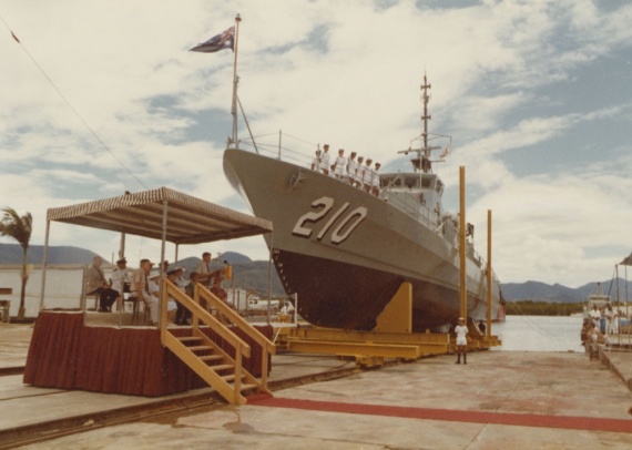 Cessnock was launched by Lady Joan McNamara, wife of the Chief of Defence Force Staff on 5 March 1983 at North Queensland Engineers and Agents, Cairns, Queensland.