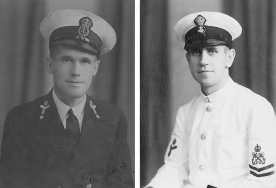 Left: Chief Petty Officer Reg Bonner. Right: Petty Officer Allan Buchanan