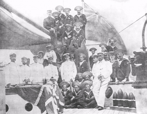 Gayundah and crew while serving in the Queensland Maritime Defence Force