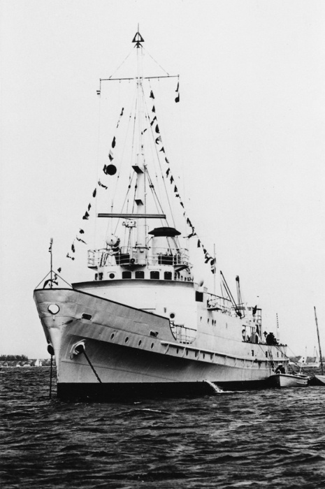 HMAS Abraham Crijnssen dressing ship.