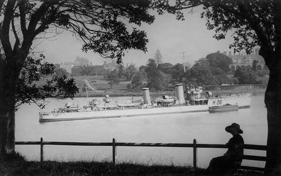 Tattoo at anchor in Farm Cove, Sydney.