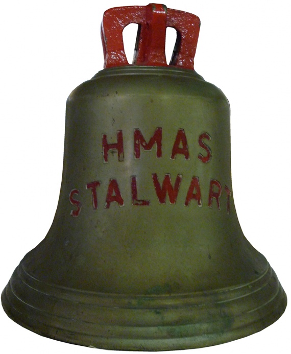 HMAS Stalwart's ship's bell is now on display in the Naval Heritage Collection.