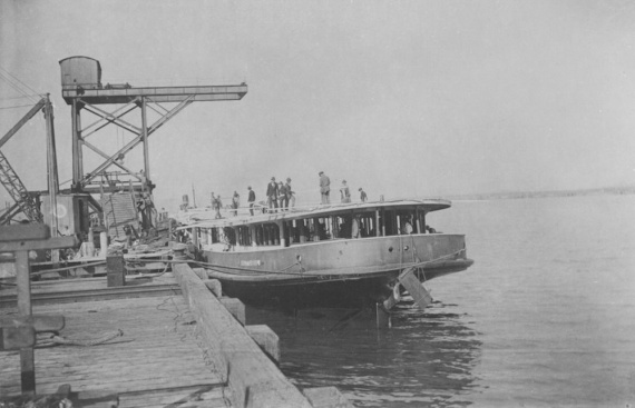 The ferry Kuttabul under construction at Newcastle, NSW 1922