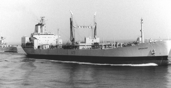 RFA Appleleaf prior to being renamed HMAS Westralia