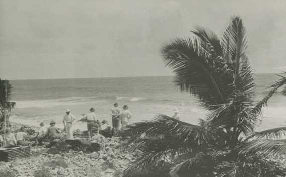 The sea battle was watched intently by the Cocos Islanders.