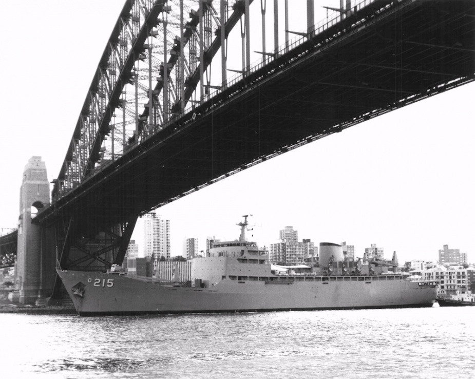 Stalwart passing under the famous Sydney Harbour Bridge