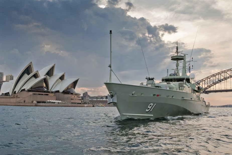 HMAS Bundaberg during a port visit to HMAS Waterhen, Sydney.