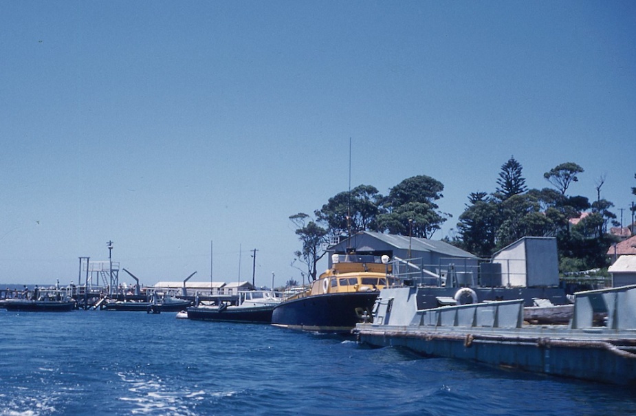 Air Trail secured alongside the Marine Section at HMAS Creswell