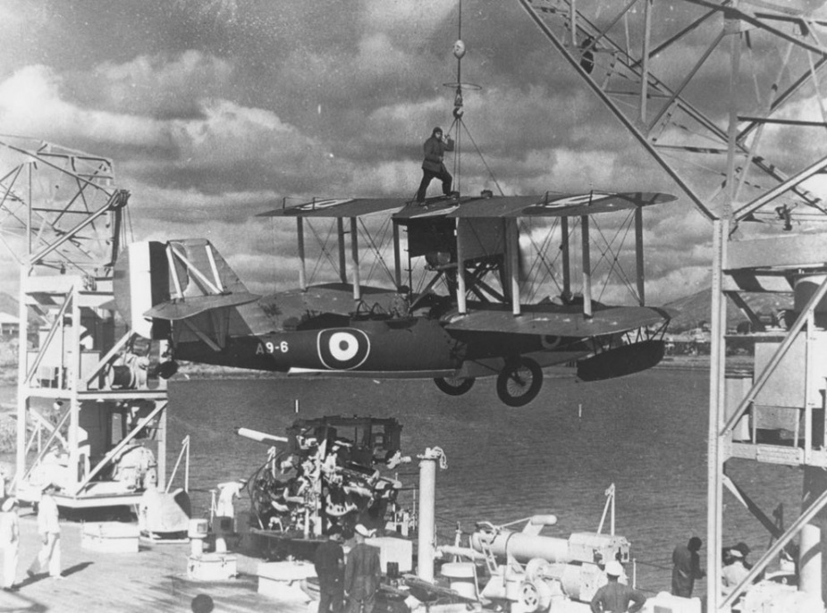 Preparing aircraft for flight was a precarious business in anything other than a calm sea state.