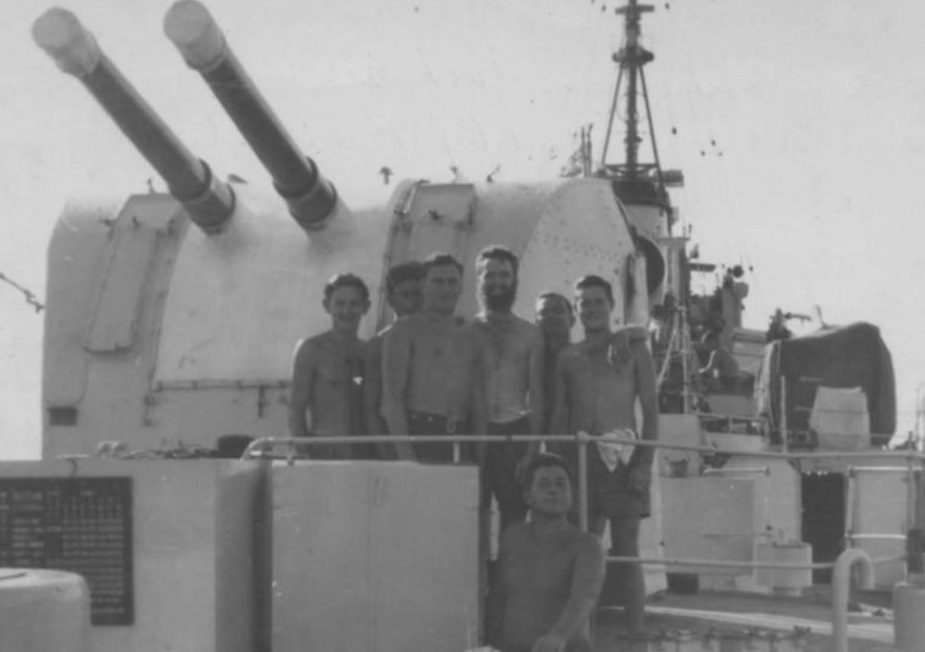 Members of HMAS Culgoa's crew onboard.