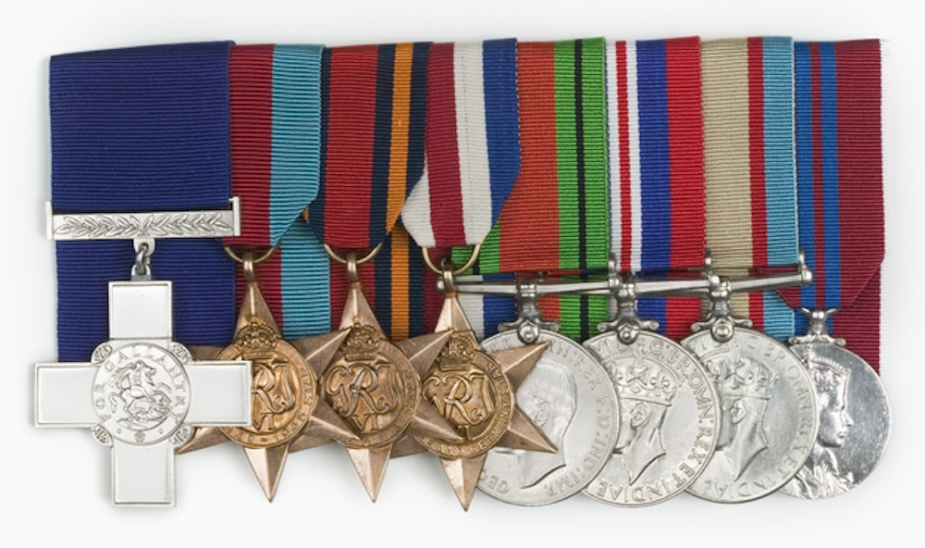 Lieutenant Commander George Gosse's medal group is now on display in the Hall of Valour at the Australian War Memorial in Canberra, ACT.