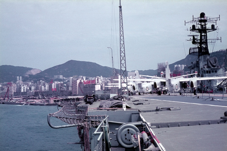 Melbourne berthed in Hong Kong, April 1970. (Courtesy Mike Breakspear)