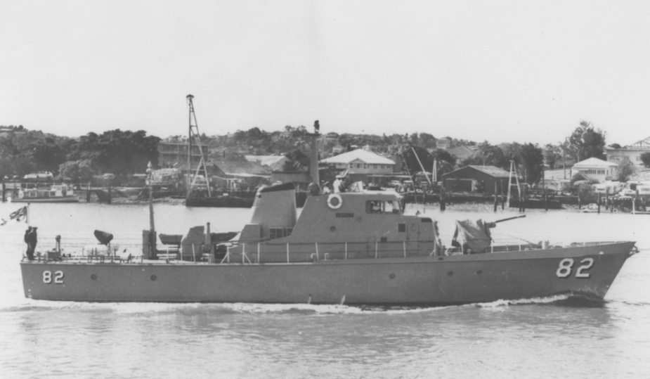 The RAN's six heavy landing craft and HMAS Adroit became familiar sites on the Brisbane River and alongside Moreton.