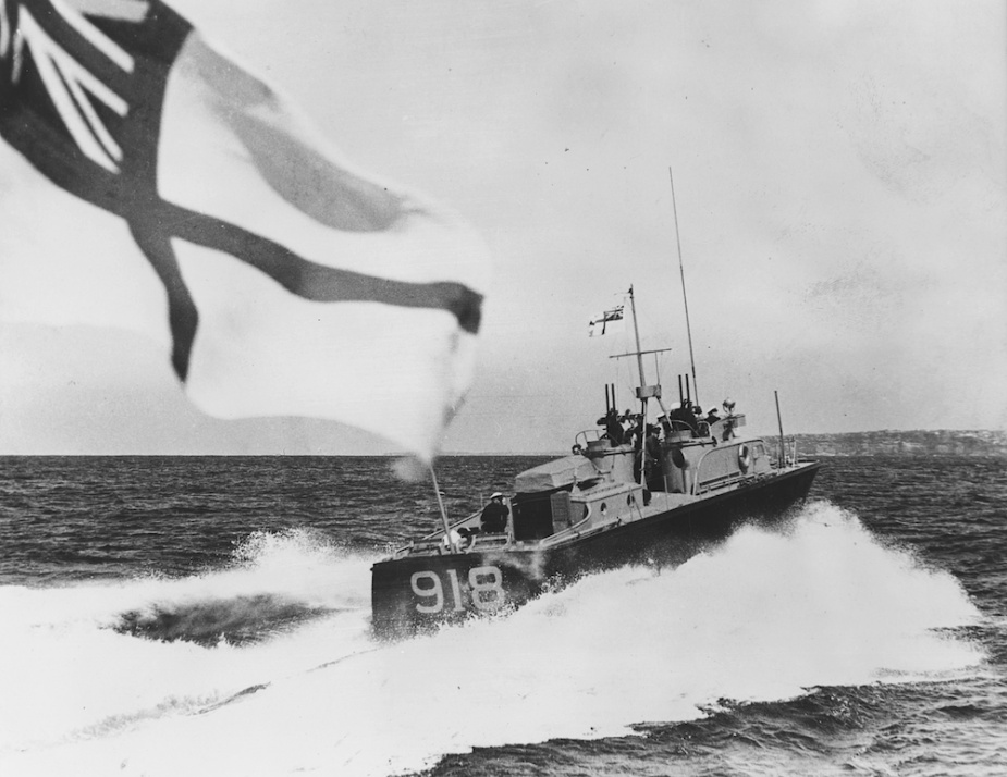 HMAS Air Chief as viewed from one of her sister ships. Note the twin Vickers machine guns mounted adjacent to the cockpit