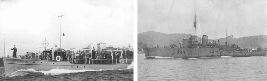 Left: HMAS Kuru. Right: HMAS Castlemaine.