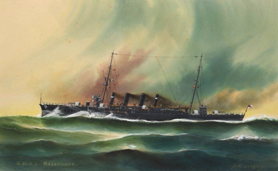 HMAS Melbourne by A.V. Gregory (Naval Heritage Collection)