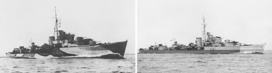 HMAS Quickmatch and Quiberon both formed part of the 4th Destroyer Flotilla.