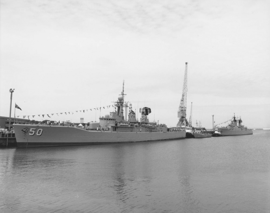 HMAS Swan on one many occasions an RAN unit Dresses Ship.