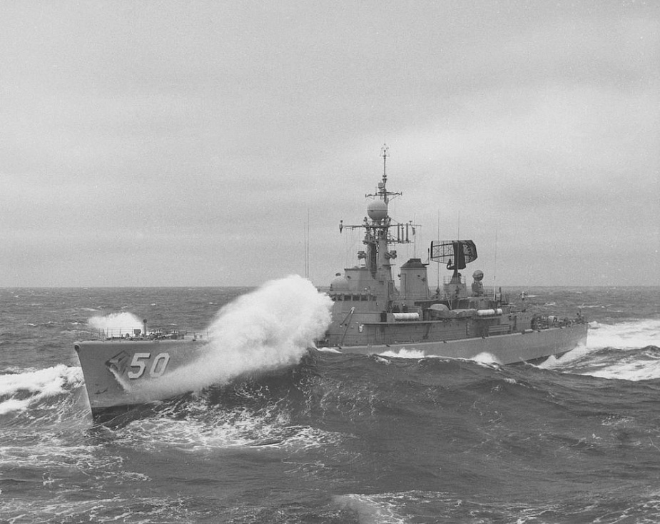 HMAS Swan's meets a rough sea state. 