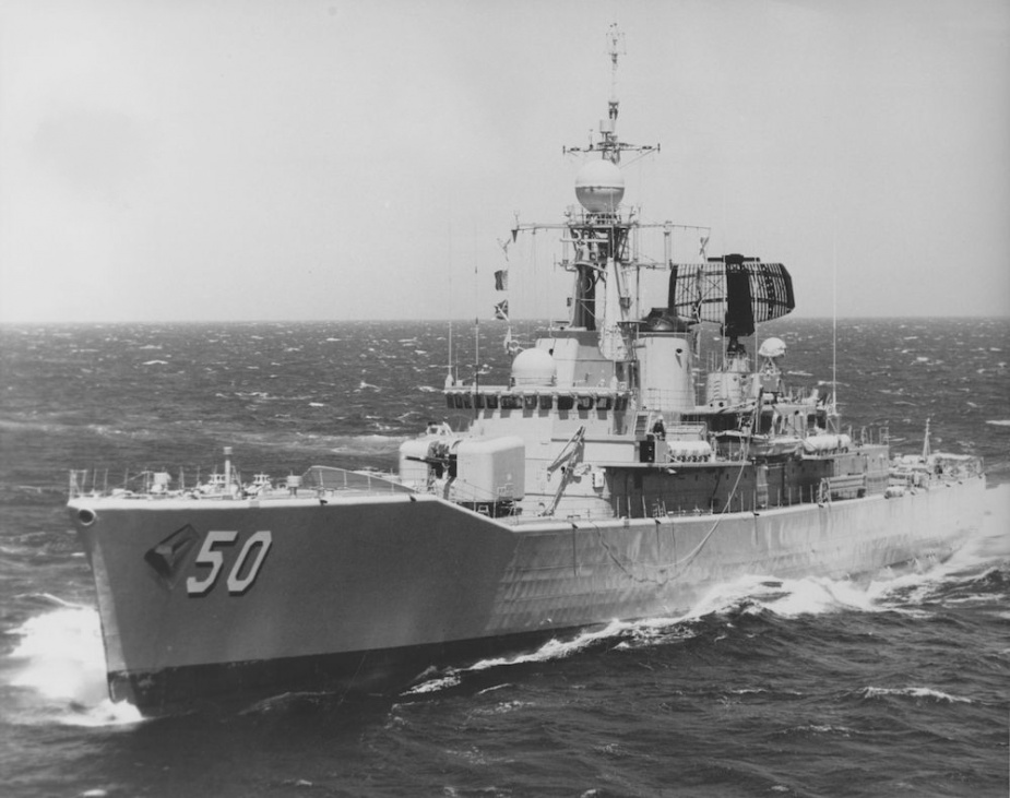 HMAS Swan on one of her many voyages to an from South East Asia. 