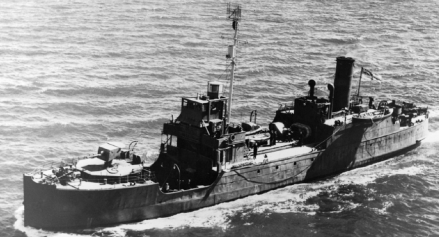 HMAS Kybra at sea 12 April 1943.