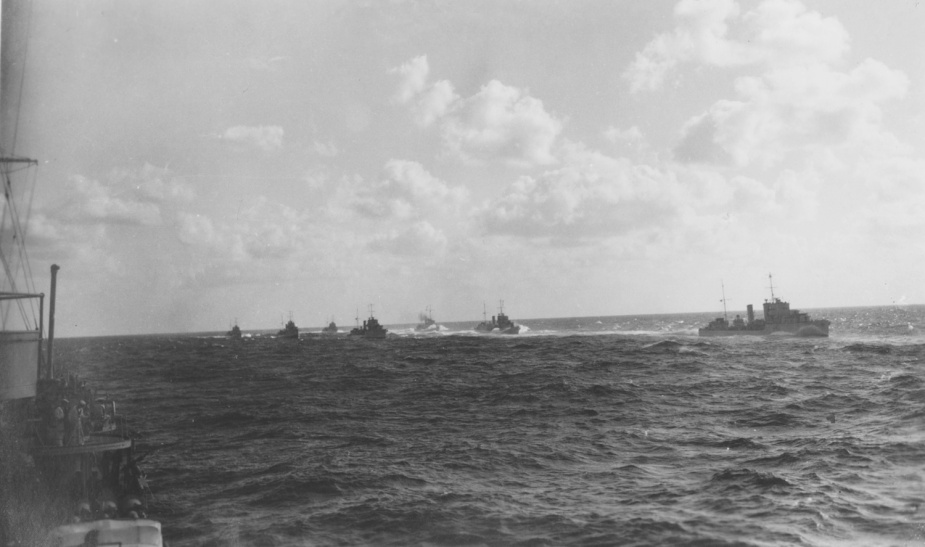 Ships of the Mediterranean fleet on patrol.