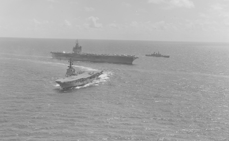 HMAS Melbourne and USS Enterprise during RIMPAC 1978.