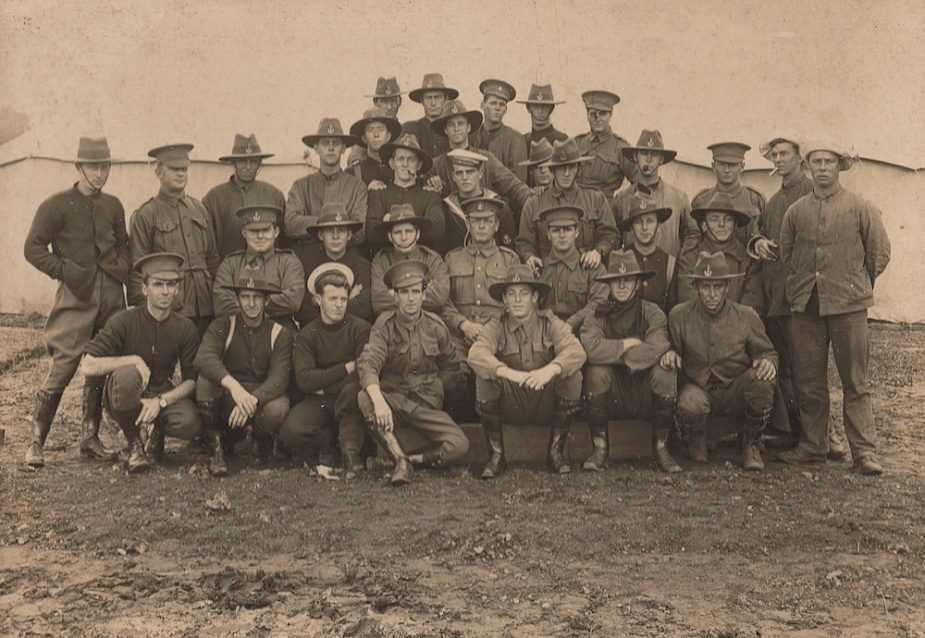 Members of the 1st RANBT who had previous service with the Australian Naval & Military Expeditionary Force to New Guinea in 1914 (Angus Lang collection)