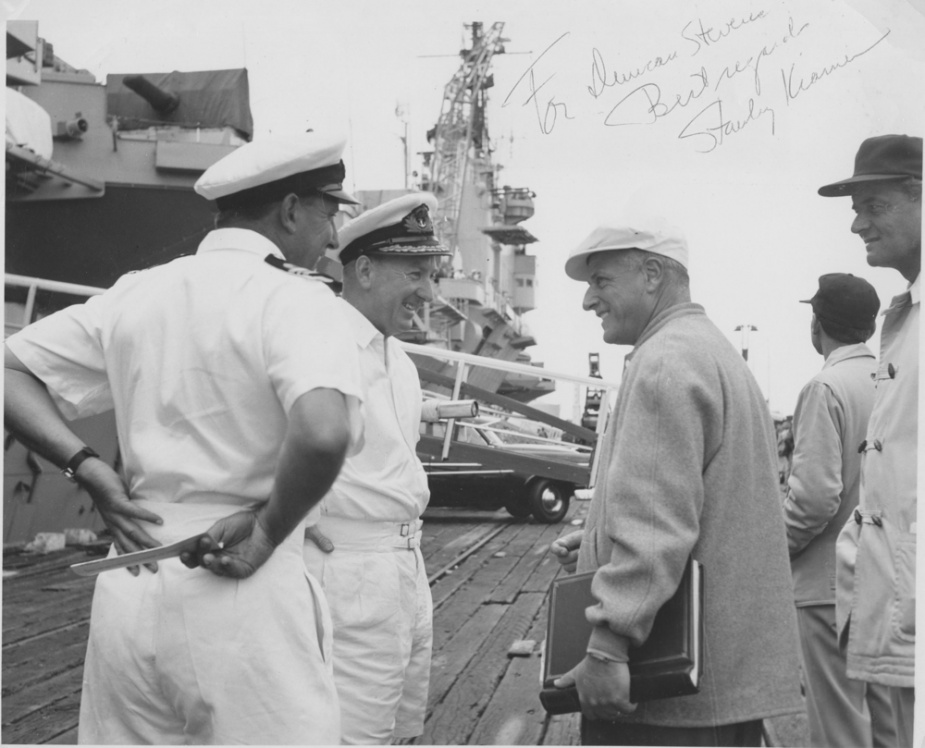 A photograph signed by Stanley Kramer, the director of On The Beach, to Melbourne's Executive Officer Commander Duncan Stevens.