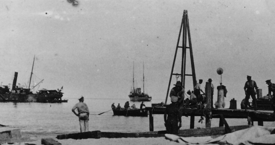 RAN Bridging Train at El Arish, December 1916.