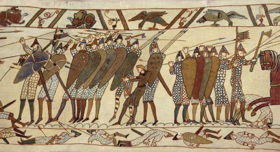 The Bayeux Tapestry - note the presence of standard bearers.