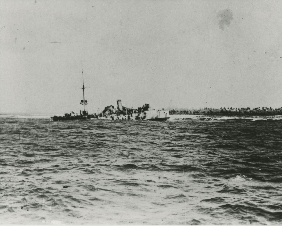 Emden aground on North Keeling Island