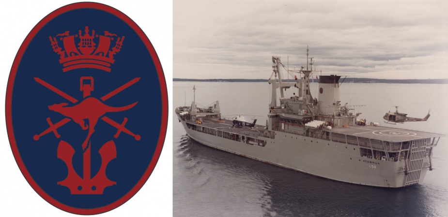 The squadron insignia adopted by the RAN's amphibious forces had its origins with the First Australian Heavy Landing Craft Squadron.