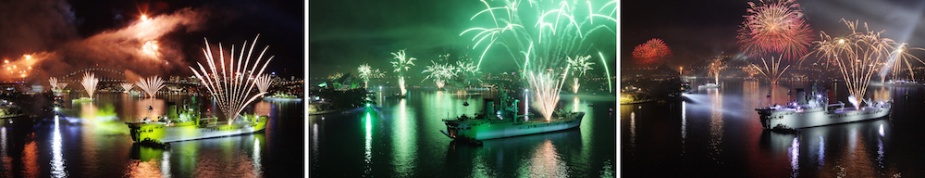 HMAS Tobruk played an integral role in the Pyrotechnics Display and Lightshow Spectacular as part of the Royal Australian Navy’s International Fleet Review (IFR) 2013.