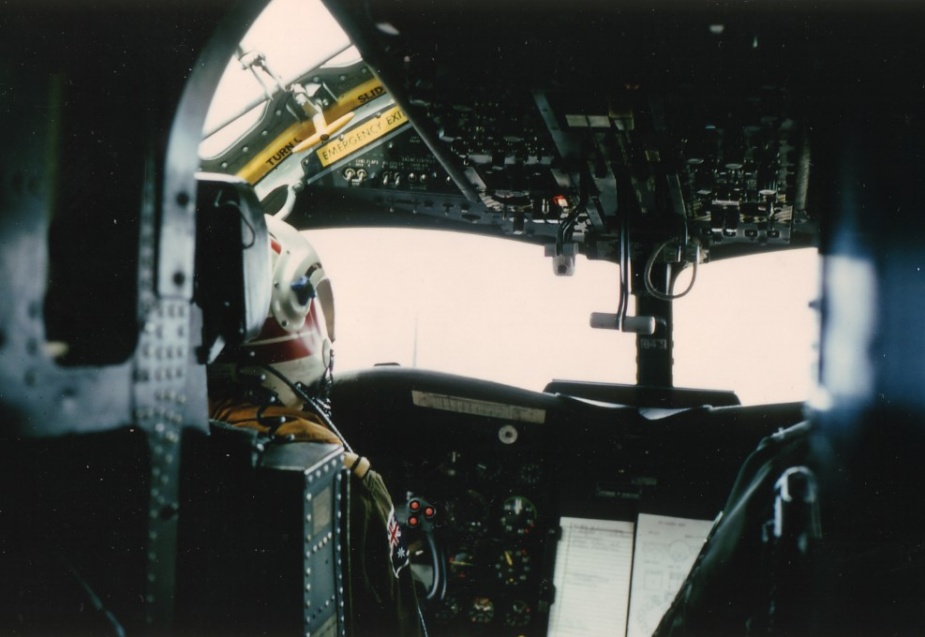 Inside a Tracker's cockpit.