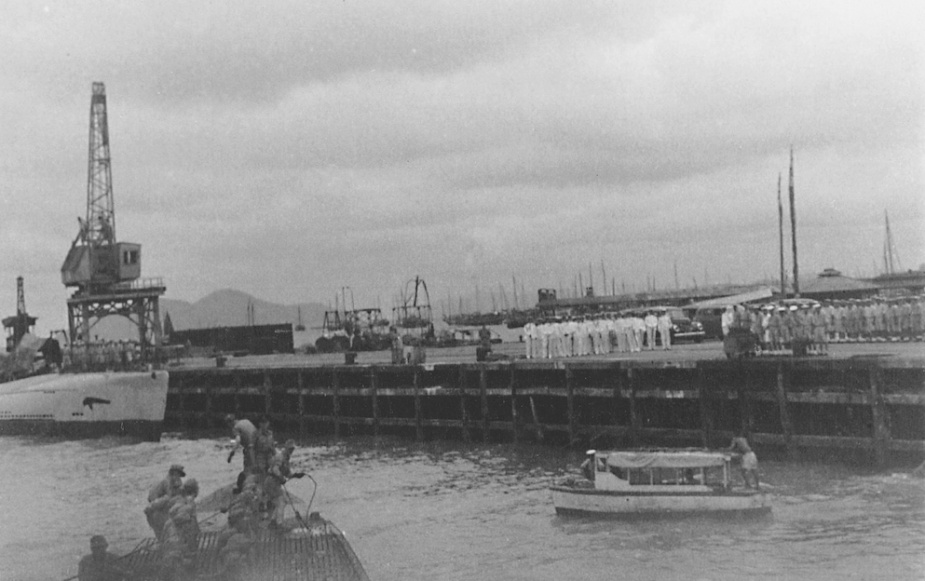 U-862 berthing at Swettenham Pier in Penang (A Schirrmann collection)