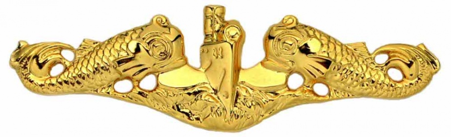 US Navy officer's submarine qualification badge