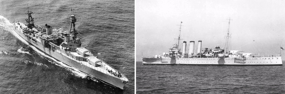 The cruisers USS Chicago and HMAS Canberra were two of the Japanese intended targets