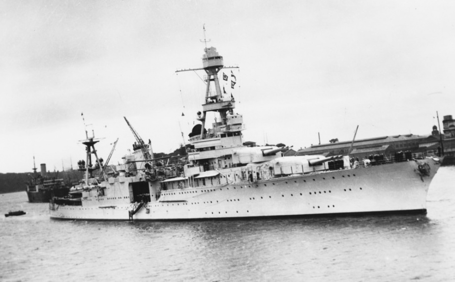 USS Houston in Sydney circa 1938.