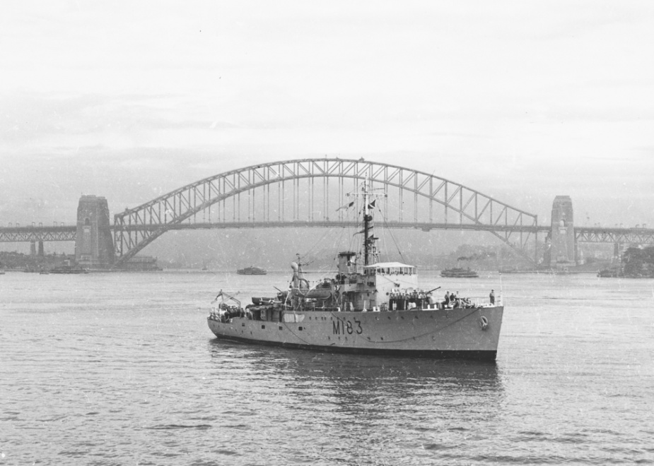 Wagga leaving Sydney in her role as a training ship.