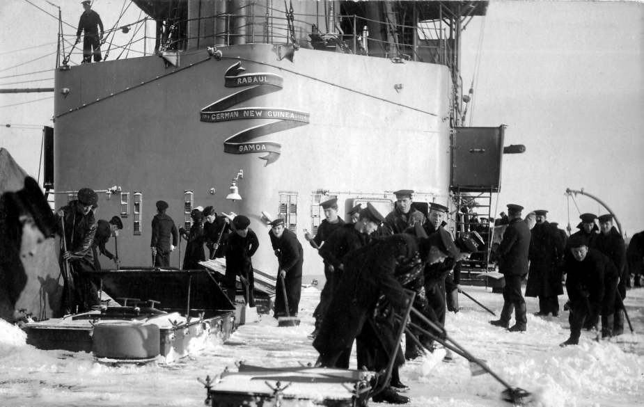 Clearing snow from Australia' upper-decks during a northern winter.