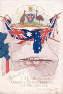 the arrival of ships named Yarra and Parramatta was a significant event (RAN)