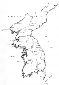 The Korean Peninsula.