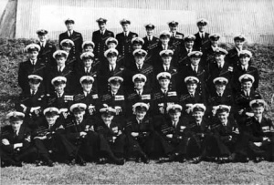 21st CAG shortly after their formation in England. LEUT Bob Barnett (5th from right, 2nd row from back) would be killed in a take-off accident in May 1951.
