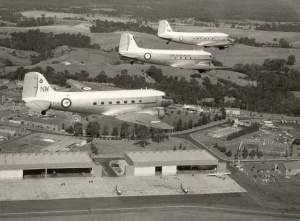 Dakotas in formation over NAS Nowra.