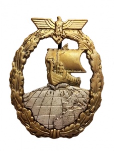 German auxiliary cruiser war badge.