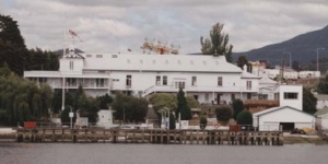 HMAS Huon on the Derwent River, Hobart.