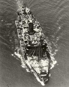 HMAS Kanimbla entering Brisbane in 1944.