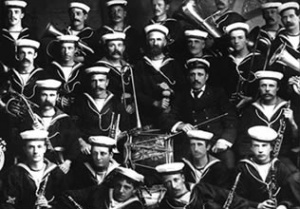 Members of the Victorian Naval Brigade Band that deployed to China as part of the Naval contingent that assisted in quelling the Boxer prising.