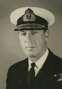 Rear Admiral GC Oldham, CBE, DSC, RAN who commanded Warramunga 1946-48.